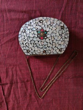 Bolso de mano artesanal multicolor