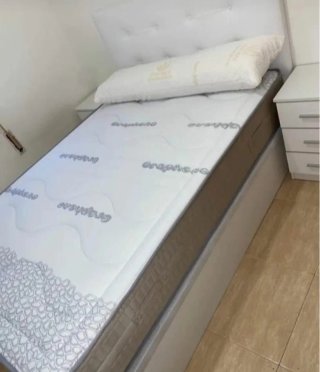 Canapi Cabecero Cama Tapizado Blanco