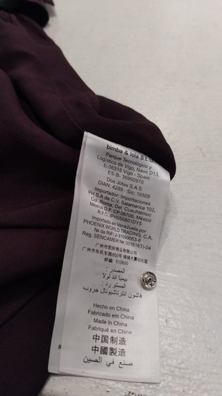 Vestido seda midi Bimba y Lola morado