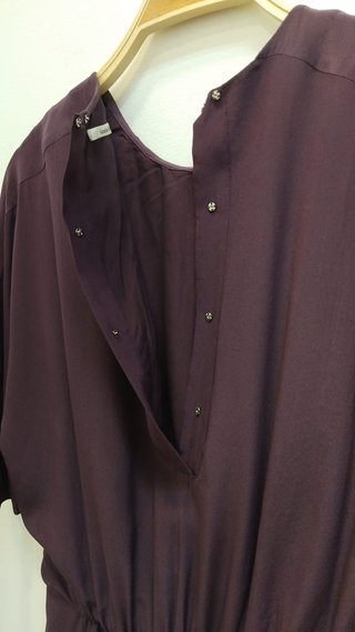 Vestido seda midi Bimba y Lola morado