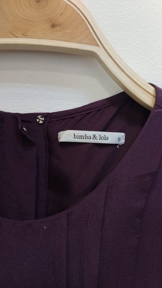 Vestido seda midi Bimba y Lola morado