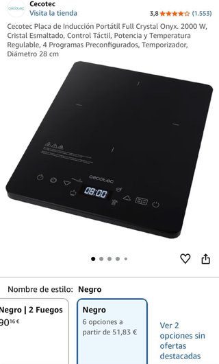 Placa Inducción Portátil Cecotec