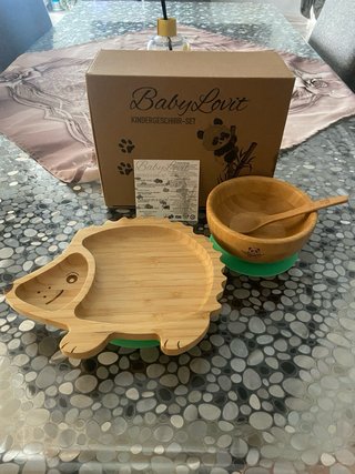 Set pappa bimbi bambù BabyLovit Nuovo