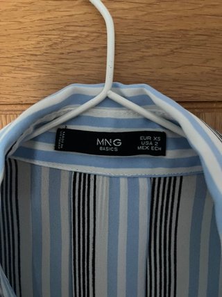 Camisa de rayas azul y blanco Talla XS
