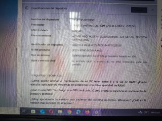 Portátil HP i7 2670 Plata/Negro