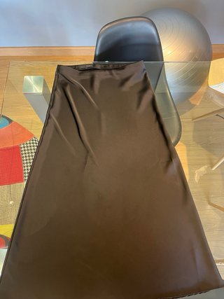 Falda Zara Saten Negra Talla S