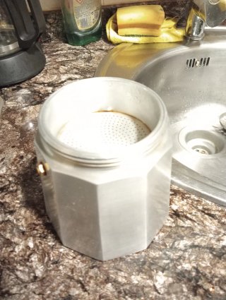 Cafetera italiana de aluminio