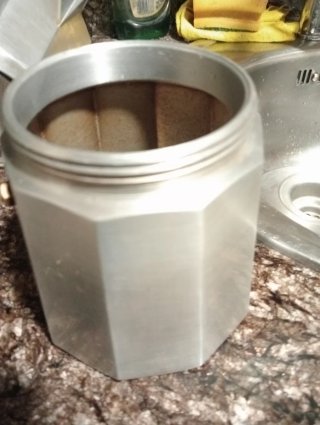 Cafetera italiana de aluminio