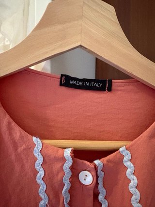 Camisa naranja/rosa Made in Italy