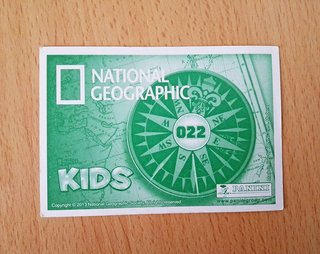 Cromo 22 de National Geographic Kids, panini