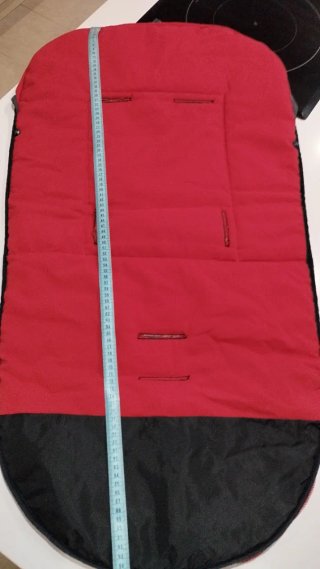 Funda saco carrito bebé rojo y gris