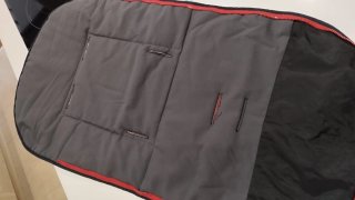 Funda saco carrito bebé rojo y gris