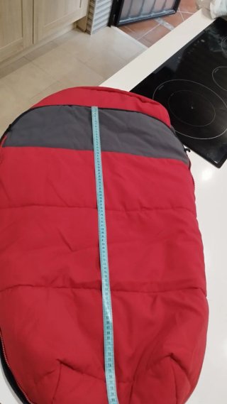 Funda saco carrito bebé rojo y gris