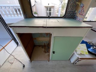 Módulo cocina caravana con fregadero