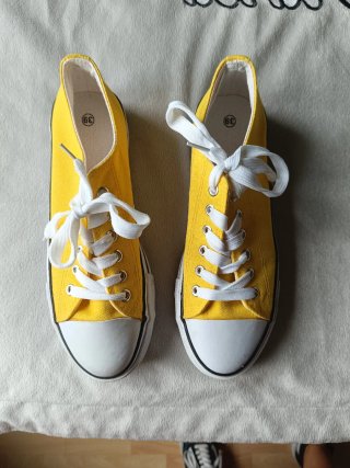 Zapatillas lona estilo Converse plataforma 39