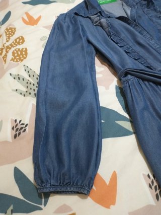 Vestido vaquero Benetton Talla M (amplio). Largo.