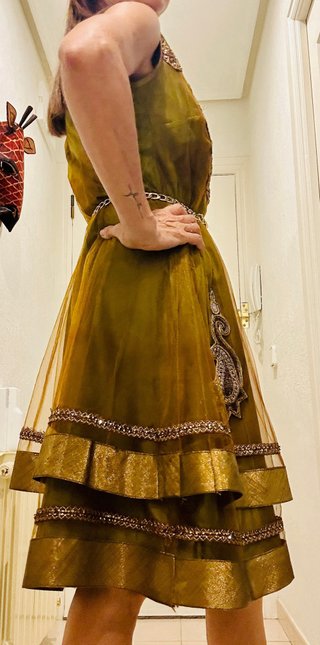Vestido artesanal Benarés (India) Talla Única