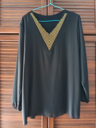 Blusa Negra Talla Grande