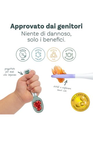 Set 6 cucchiaini svezzamento bambini arcobaleno