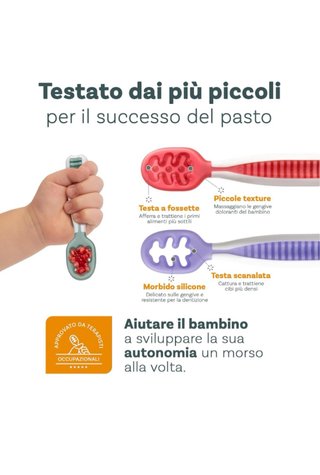Set 6 cucchiaini svezzamento bambini arcobaleno