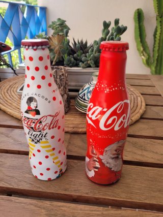 Confezione da 2 bottiglie di alluminio collezione Coca-Cola