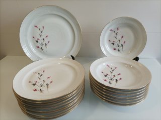 Vajilla porcelana francesa floral