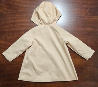 Giacca bambina beige con cappuccio