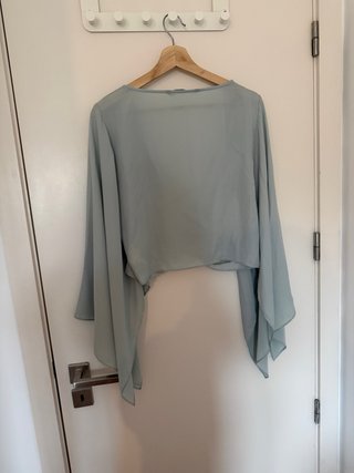 Blusa Zara verde mangas largas