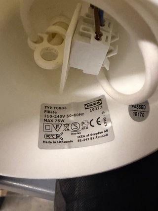 Lámpara IKEA Fillsta Blanca