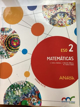 Libros Matemáticas 2º ESO ANAYA (3 trimestres)