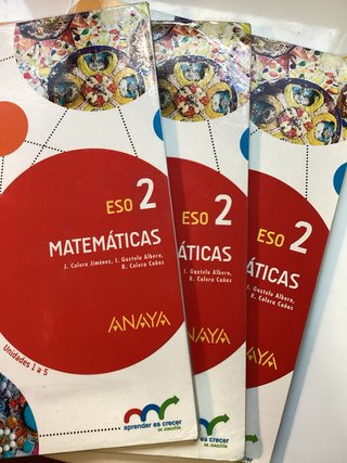 Libros Matemáticas 2º ESO ANAYA (3 trimestres)