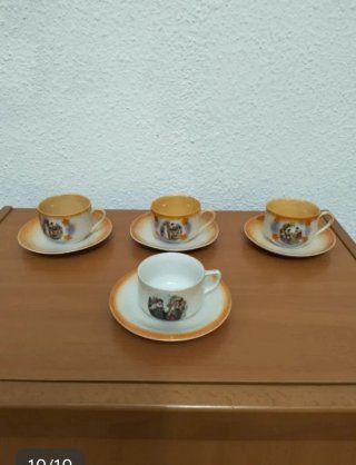 Juego café porcelana vintage años 50