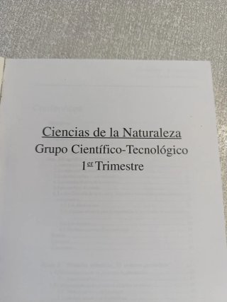 Libro de ciencias naturales para graduado en ESO