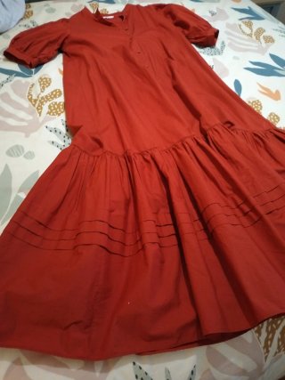 Vestido naranja T.38. largo