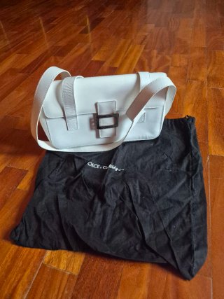 Borsa a spalla Dolce & Gabbana bianca