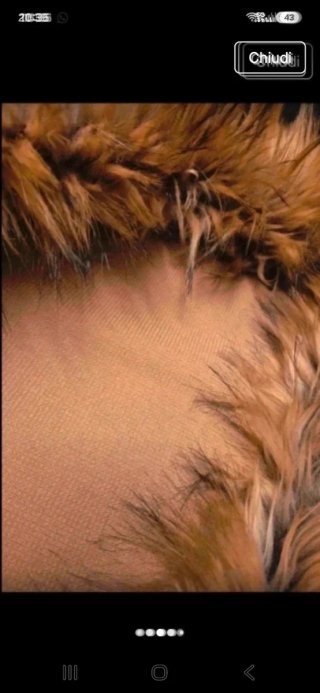 Cappotto lungo OVS arancione con pelliccia