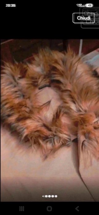 Cappotto lungo OVS arancione con pelliccia