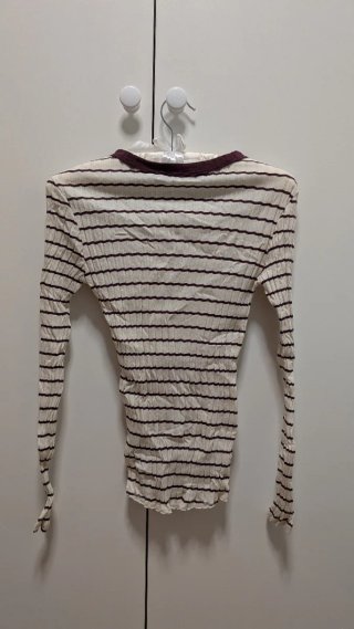 Massimo Dutti Camiseta Rayas XS - Manga larga