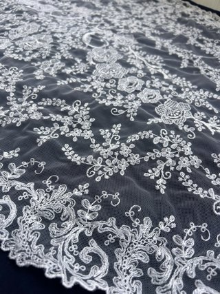 Mantilla de Fallera tul blanca