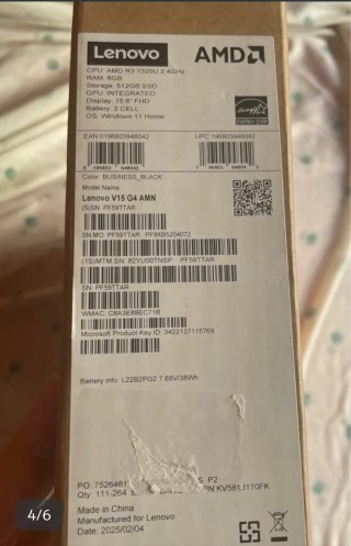 Portátil Lenovo Negro en Caja