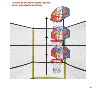 Cama elástica infantil Ø145cm + canasta