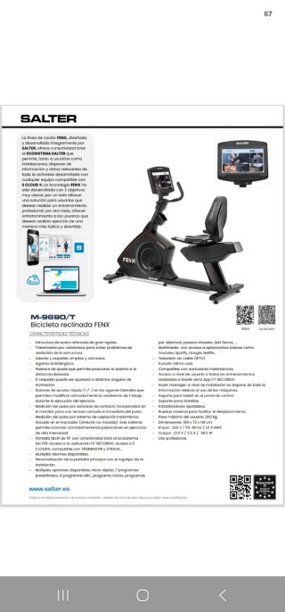 Bicicleta Reclinada Salter FENX M-9680
