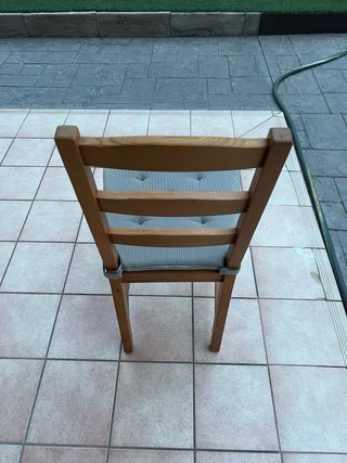 Sedie in legno con cuscino (4 pz)