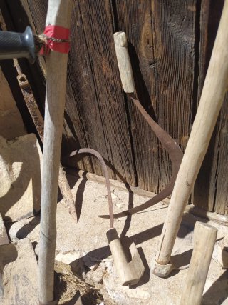 Conjunto decorativo herramientas campo tradicional