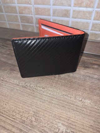 Portafoglio Uomo Carbonio Arancione