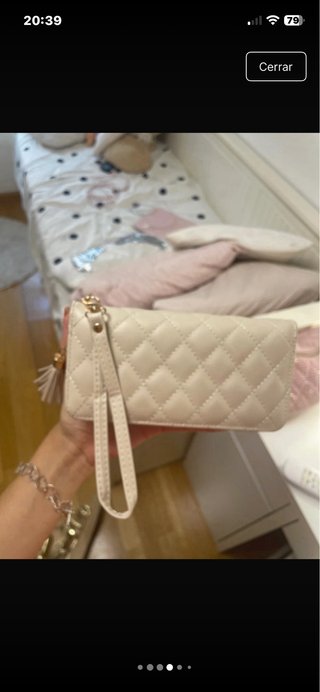 Monedero CC Beige y Dorado