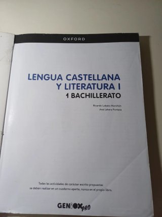 Lengua castellana y literatura I. Libro del est...