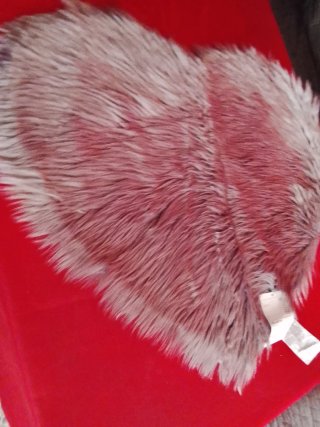 Alfombra peluda gris