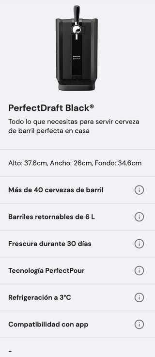 Tirador Cerveza Philips PerfectDraft Black