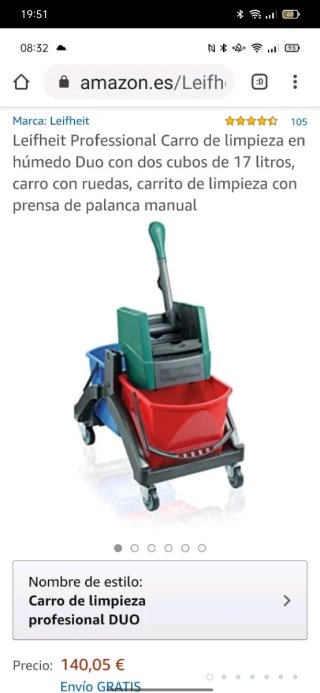 Cubo limpieza profesional